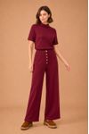 calca heritage botoes bordo